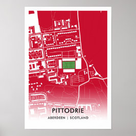 Pittodrie Stadium Poster - Home of Aberdeen FC ポスター