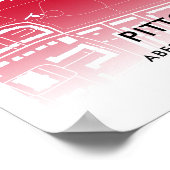 Pittodrie Stadium Poster - Home of Aberdeen FC ポスター (角)