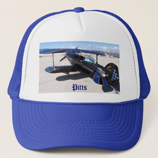 Pittsの特別な青、Pitts キャップ (正面)