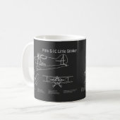 Pitts S-1C – 飛行機の設計図の計画PD コーヒーマグカップ (正面左)