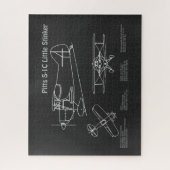 Pitts S-1C – 飛行機の設計図の計画PD ジグソーパズル (縦)