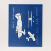 Pitts S-1C – 飛行機の設計図プランABD ジグソーパズル (縦)