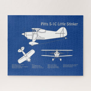 Pitts S-1C – 飛行機の設計図プランABD ジグソーパズル