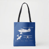 Pitts S-1C – 飛行機の設計図プランABD トートバッグ (正面)