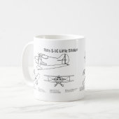 Pitts S-1C – 飛行機の設計図プランBD コーヒーマグカップ (正面左)