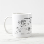 Pitts S-1C – 飛行機の設計図プランBD コーヒーマグカップ (左)