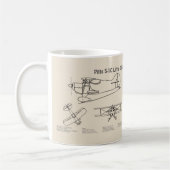 Pitts S-1C – 飛行機の設計図プランSD コーヒーマグカップ (左)