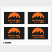 PITTSBURGHスタンプ – カスタマイズ可能 長方形シール (シート)