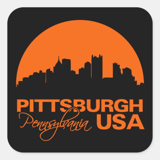 PITTSBURGHスタンプ スクエアシール (正面)