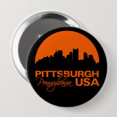 PITTSBURGHボタン – 巨大でカスタマイズ可能 缶バッジ (正面&裏面)
