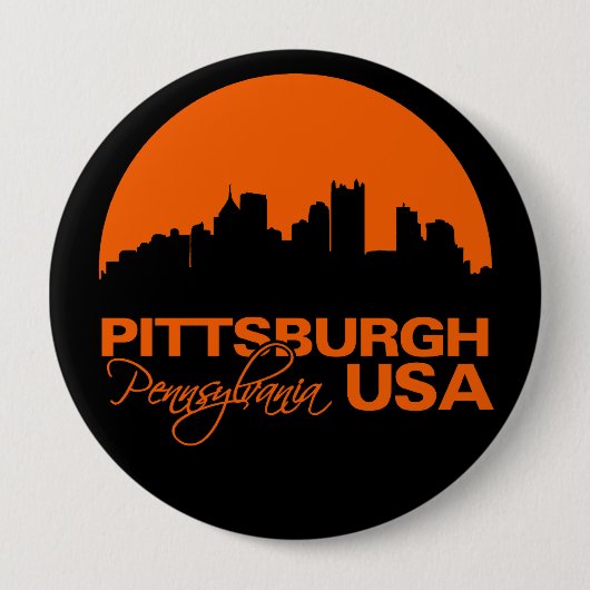 PITTSBURGHボタン – 巨大でカスタマイズ可能 缶バッジ (正面)