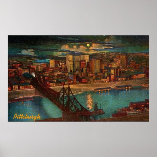 Pittsburgh By Moonlight Poster ポスター (正面)