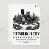 Pittsburgh City Pennsylvania USA ポストカード (正面/裏面)