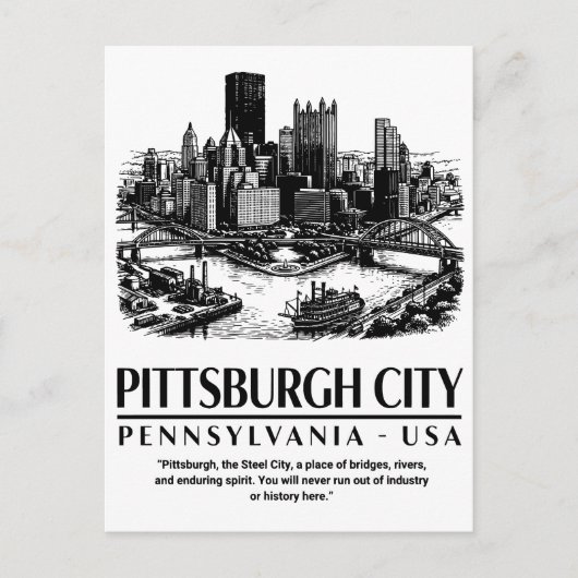 Pittsburgh City Pennsylvania USA ポストカード (正面)