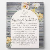 Pittsburgh Cookie Table Wedding Sign フォトプラーク (正面)