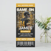 Pittsburgh Football Ticket Birthday Invitation 招待状 (スタンド正面)