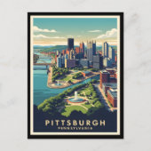 Pittsburgh, Pennsylvania Skyline ポストカード (正面)