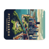 Pittsburgh, Pennsylvania Skyline マグネット (横)