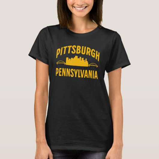 Pittsburgh Pennsylvania Steel City Skyline 412 Hom Tシャツ (正面)