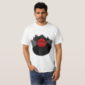Pittsburgh Pennsylvania Vinyl Record Skyline  Tシャツ (正面フル)