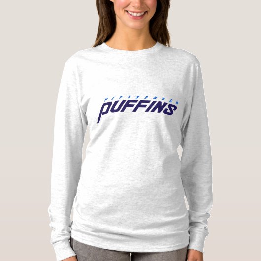 Pittsburgh Puffins Text Logo Tシャツ (正面)