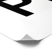 Pittsburgh Skyline Black & White Winter City ポスター (角)