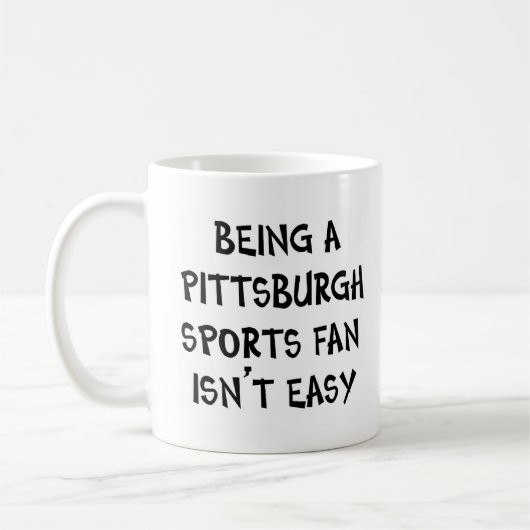 pittsburgh sports fan, being コーヒーマグカップ (左)