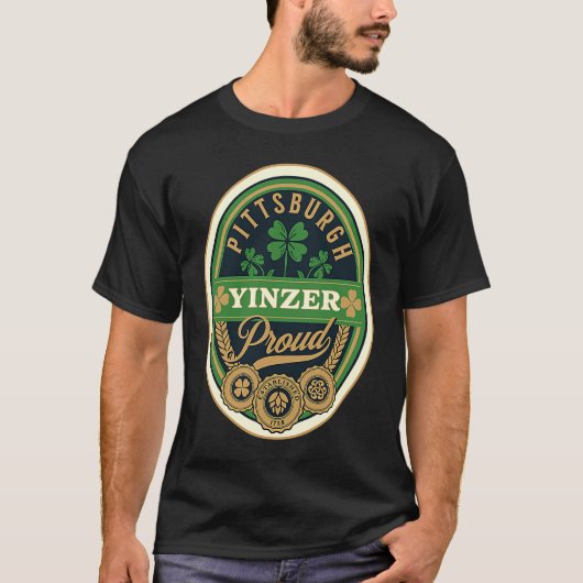 Pittsburgh St Patricks Day Steel City Yinzer Irish Tシャツ (正面)