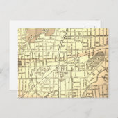 Pittsfield、MAヴィンテージマップ ポストカード (正面/裏面)