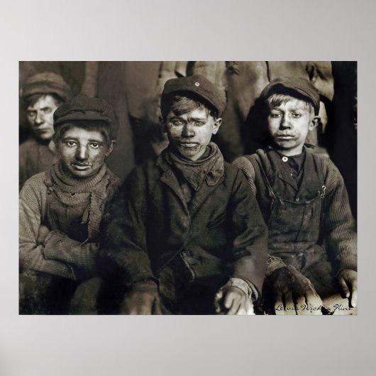 Pittston Breaker Boys by Lewis Wickes Hine, 1911 ポスター (正面)