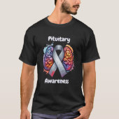 Pituitary Disorders | Gray Awareness Ribbbon Tシャツ (正面)
