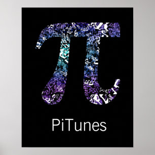 PiTunesの~おもしろいな数学および音楽ギークポスター ポスター