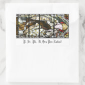 Pius Vシール（キャンドル崇拝の場合） 長方形シール (バッグ)