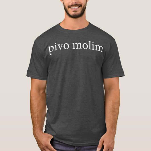 Pivo Molim Beer Please Croatian Language Tシャツ (正面)