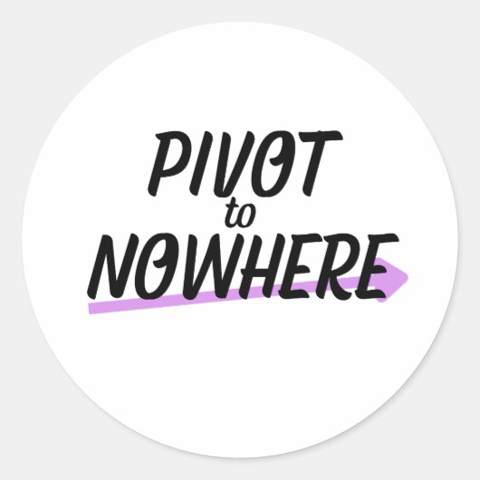 Pivot to Nowhere | Durable Vinyl ラウンドシール (正面)