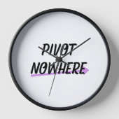 Pivot to Nowhere | Industrial MinimalistWall Clock 壁時計 (正面)
