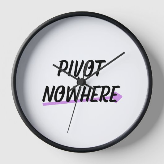 Pivot to Nowhere | Industrial MinimalistWall Clock 壁時計 (正面)