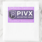PIVXドアおよびレジスター通知 長方形シール (バッグ)