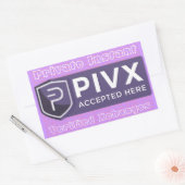 PIVXドアおよびレジスター通知 長方形シール (封筒)