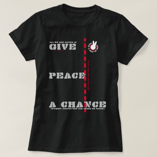 PIWWNEED 与え PEACE A CHANCE(PIWWN)b Tシャツ (デザイン正面)
