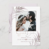 PIXデジンMAUVE PALMS日付を保存 セーブザデート (正面/裏面)