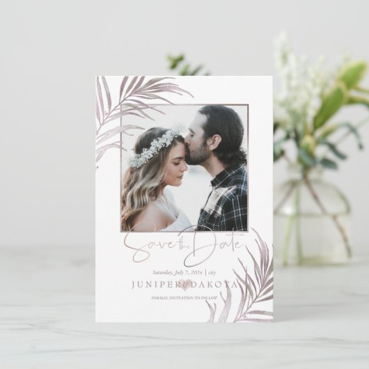 PIXデジンMAUVE PALMS日付を保存 セーブザデート (スタンド正面)