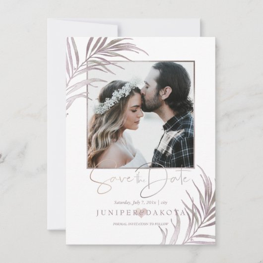 PIXデジンMAUVE PALMS日付を保存 セーブザデート (正面)