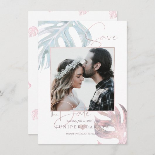 PIXデジンMONSTERA日付を保存 セーブザデート (正面/裏面)