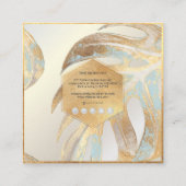 PIX DEZINES MONSTERA, DUOトーンフォフェイクイル スクエア名刺 (裏面)