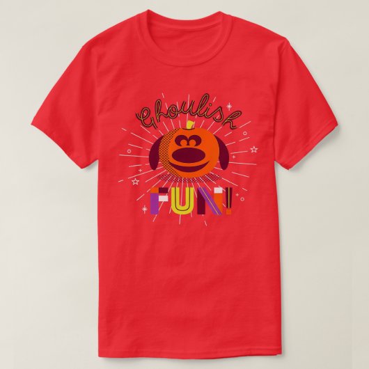 PIXARアップダグッドハロウィンゴーリッシュおもしろい Tシャツ (デザイン正面)