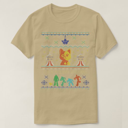PIXARライトイヤーSoxの醜いクリスマスセーター Tシャツ (デザイン正面)