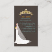 PixDezブライドズブティック/ダークタウプ/ティール(緑がかった色)/オレンジ 名刺 (裏面)
