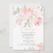 PixDezin水彩赤面アユ《キリスト教》洗礼式や命名式 招待状 (正面)