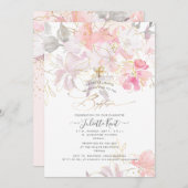 PixDezin 水彩腮紅 Sweetpeas 洗禮 招待状 (正面/裏面)